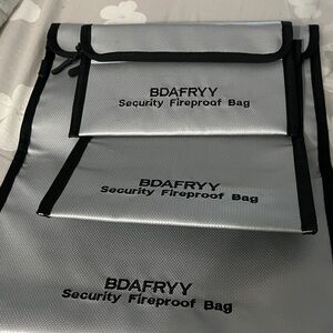 Silver Security Fireproof Bag